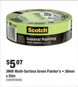 Home Depot 3M Multi-Surface Green Painter's • 36mm x 55m offer