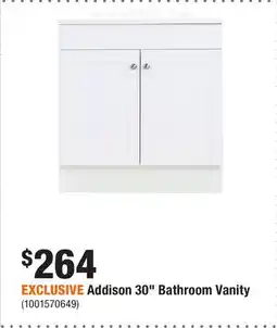 Home Depot EXCLUSIVE Addison 30 Bathroom Vanity offer