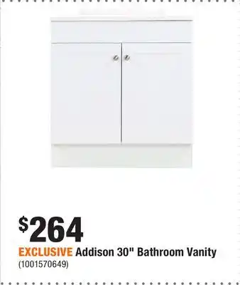 Home Depot EXCLUSIVE Addison 30 Bathroom Vanity offer