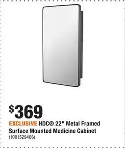 Home Depot EXCLUSIVE HDC 22 Metal Framed Surface Mounted Medicine Cabinet offer