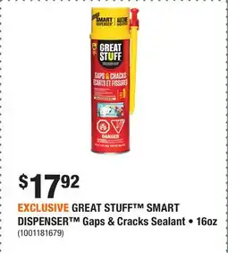 Home Depot EXCLUSIVE GREAT STUFF SMART DISPENSER Gaps & Cracks Sealant • 16oz offer