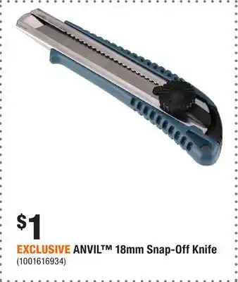 Home Depot EXCLUSIVE ANVIL 18mm Snap-Off Knife offer