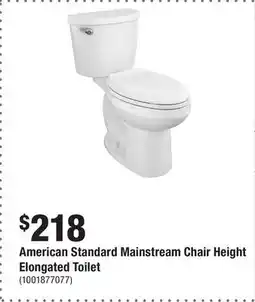 Home Depot American Standard Mainstream Chair Height Elongated Toilet offer