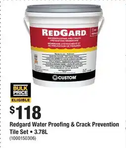 Home Depot Redgard Water Proofing & Crack Prevention Tile Set • 3.78L offer