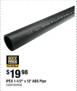 Home Depot IPEX 1-1/2 x 12' ABS Pipe offer