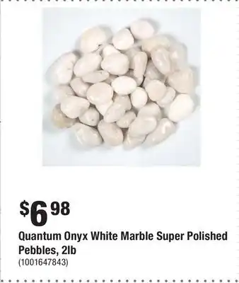 Home Depot Quantum Onyx White Marble Super Polished Pebbles, 2lb offer