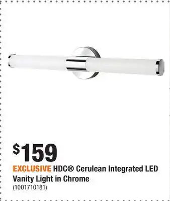 Home Depot EXCLUSIVE HDC Cerulean Integrated LED Vanity Light in Chrome offer