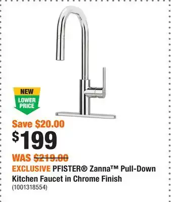 Home Depot EXCLUSIVE PFISTER Zanna Pull-Down Kitchen Faucet in Chrome Finish offer