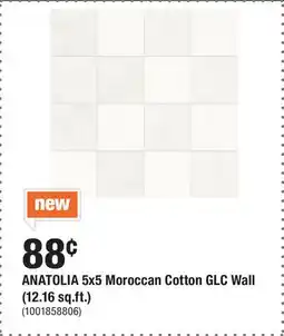 Home Depot ANATOLIA 5x5 Moroccan Cotton GLC Wall (12.16 sq.ft.) offer