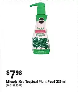 Home Depot Miracle-Gro Tropical Plant Food 236ml offer