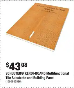 Home Depot SCHLUTER KERDI-BOARD Multifunctional Tile Substrate and Building Panel offer