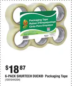 Home Depot 6-PACK SHURTECH DUCK Packaging Tape offer