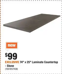 Home Depot EXCLUSIVE 74 x 25 Laminate Countertop - Stone offer