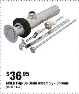 Home Depot MOEN Pop-Up Drain Assembly - Chrome offer