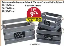 Hart Wooden Crate with Chalkboard offer