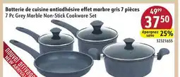 Hart 7 Pc Grey Marble Non-Stick Cookware Set offer