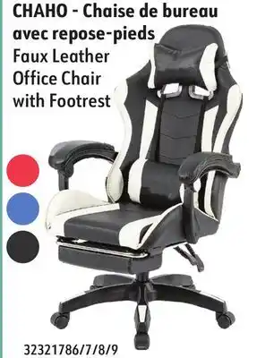 Sushi Shop Faux Leather Office Chair with Footrest offer