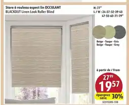 Hart BLACKOUT Linen Look Roller Blind offer