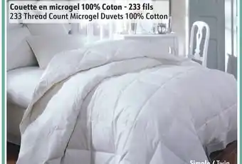 Hart 233 Thread Count Microgel Duvets 100% Cotton offer