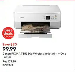 Staples Canon PIXMA TS5320a Wireless Inkjet All-In-One Printer offer