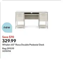 Staples Whalen 60 Roca Double Pedestal Desk offer