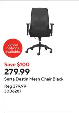 Staples Serta Destin Mesh Chair Black offer