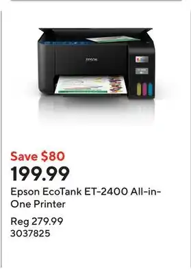 Staples Epson EcoTank ET-2400 All-in-One Printer offer