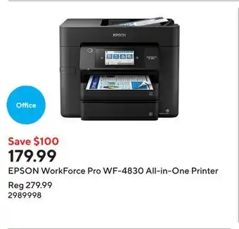 Staples EPSON WorkForce Pro WF-4830 All-in-One Printer offer