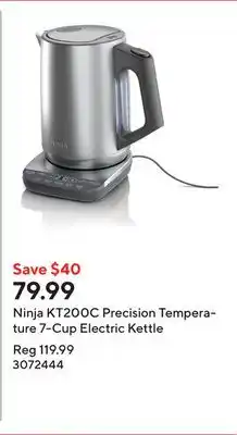 Staples Ninja KT200C Precision Temperature 7-Cup Electric Kettle offer