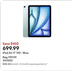 Staples iPad Air 11 M2 - Blue offer