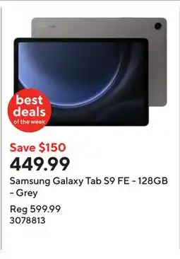 Staples Samsung Galaxy Tab S9 FE - 128GB - Grey offer