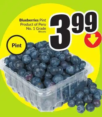 FreshCo Blueberries Pint Product of Peru No. 1 Grade offer