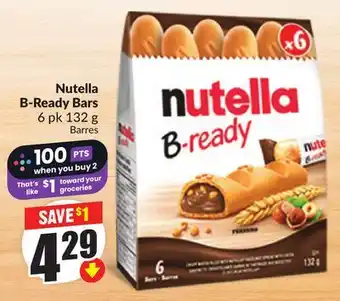 FreshCo Nutella B-Ready Bars 6 pk 132 g offer