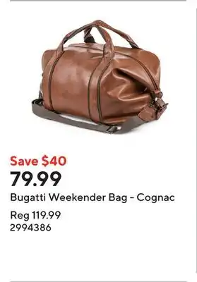 Staples Bugatti Weekender Bag - Cognac offer