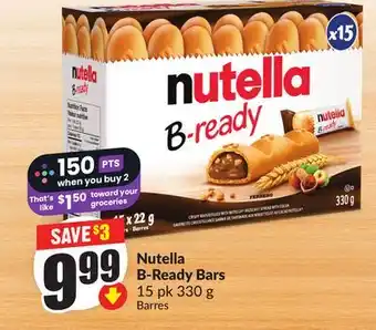 FreshCo Nutella B-Ready Bars 15 pk 300 g offer