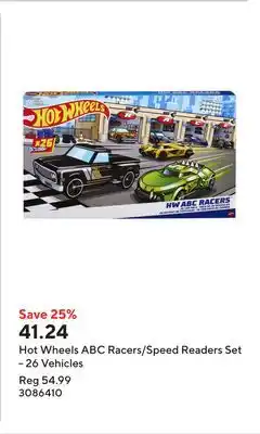 Staples Hot Wheels ABC Racers/Speed Readers Set - 26 Vehicles offer