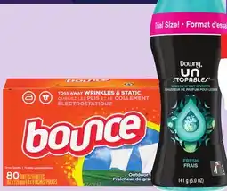 FreshCo Bounce Sheets 40-80 pk Downy Beads 141 g or Downy Rinse 473 mL offer