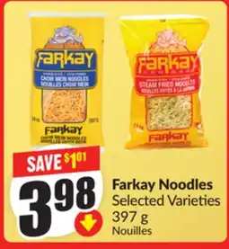 FreshCo Farkay Noodles Selected Varieties 397 g offer