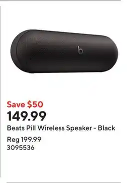 Staples Beats Pill Wireless Speaker - Black offer