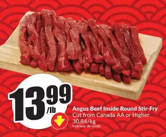 FreshCo Angus Beef Inside Round Stir-Fry Cut from Canada AA or Higher offer