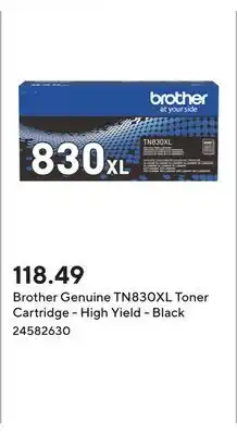 Staples Brother Genuine TN830XL Toner Cartridge - High Yield - Black offer