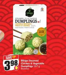 FreshCo Bibigo Steamed Chicken & Vegetable Dumplings 187g offer