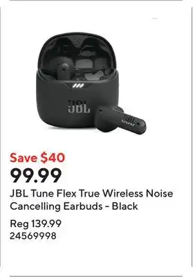 Staples JBL Tune Flex True Wireless Noise Cancelling Earbuds - Black offer