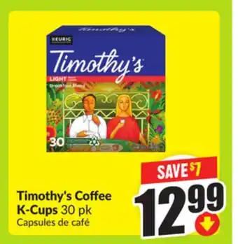 FreshCo Timothy's Coffee K-Cups 30 pk offer