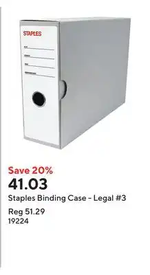 Staples Staples Binding Case - Legal #3 offer