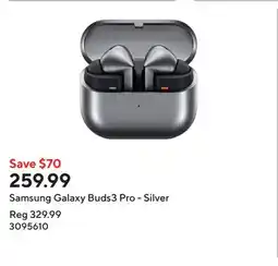 Staples Samsung Galaxy Buds3 Pro - Silver offer