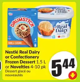 FreshCo Nestle Real Dairy or Confectionery Frozen Dessert 1.5 L or Novelties 4-10 pk offer