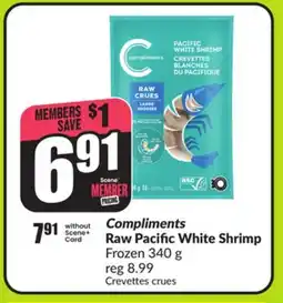 FreshCo Compliments Raw Pacific White Shrimp Frozen 340 g offer