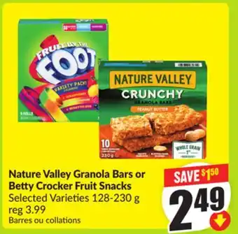 FreshCo Nature Valley Granola Bars or Betty Crocker Fruit Snacks Selected Varieties 128-230g offer