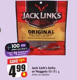 FreshCo Jack Link's Jerky or Nuggets 80-81 g offer